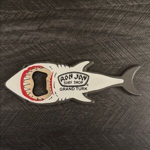 Ron Jon Surf Shop Shark Bottle Opener - Black, White, Red